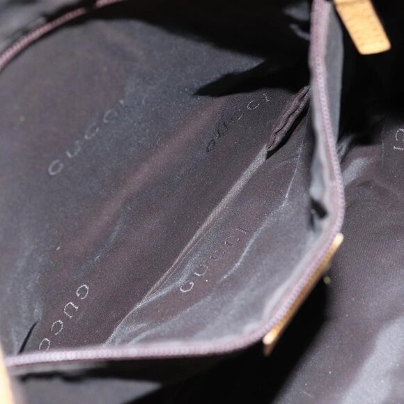 GUCCI GG Canvas Bamboo Sherry Line Hand Bag 2way Beige Red Auth 75306 - Picture 14 of 16